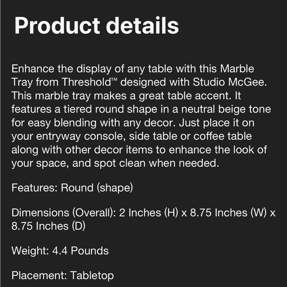 Marble Tray Beige - Threshold™ designed with Studio McGee - Picture 5 of 7